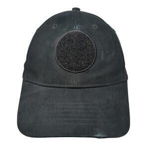 Mega Cap Strapback Baseball Cap Black One Size Adjustable W/ Removable Patch